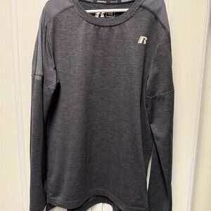 Russell Athletic Men's Charcoal Long Sleeve Tee